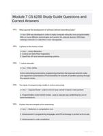 Module 7 CS 6250 Study Guide Questions and Correct Answers