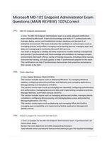 Microsoft MD-102 Endpoint Administrator Exam Questions (MAIN REVIEW)  100%Correct