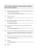 PECT Prek-4: Module 3 Study Guide Questions and Correct Answers