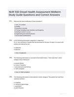 NUR 550 Drexel Health Assessment Midterm |67 Questions| With Correct Answers.