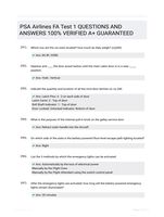 PSA Airlines FA Test 1 QUESTIONS AND ANSWERS 100% VERIFIED A+ GUARANTEED