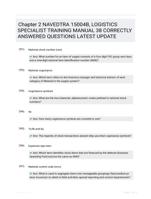 Chapter 2 NAVEDTRA 15004B, LOGISTICS SPECIALIST TRAINING MANUAL 38 CORRECTLY ANSWERED QUESTIONS LATEST UPDATE