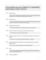 HVAC BOMA prep 424 CORRECTLY ANSWERED QUESTIONS LATEST UPDATE