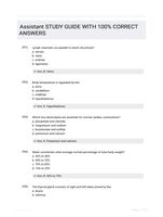 Assistant STUDY GUIDE WITH 100% CORRECT ANSWERS