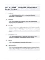 PAS 407- Block 1 Study Guide Questions and Correct Answers