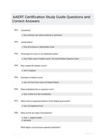 AAERT Certification Study Guide Questions and Correct Answers