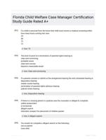 Florida Child Welfare Case Manager Certification Study Guide Rated A+