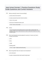 Jean Inman Domain 1 Practice Questions Study Guide Questions and Correct Answers