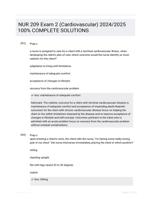 NUR 209 Exam 2 (Cardiovascular) 2024/2025  100%  COMPLETE SOLUTIONS