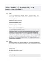 NUR 209 Exam 2 (Cardiovascular) 2024 Questions and Answers