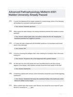 Advanced Pathophysiology Midterm 6501 Walden University Already Passed