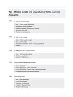 NIH Stroke Scale |22 Questions| With Correct Answers.