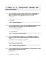 ATI PEDS RETAKE Study Guide Questions and Correct Answers