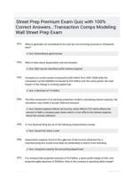 Street Prep Premium Exam Quiz with 100% Correct Answers..:Transaction Comps Modeling Wall Street Prep Exam