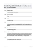 Bio 201 Topic 3 Skeletal Study Guide Questions and Correct Answers