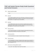 FNP Leik System Review Study Guide Questions and Correct Answers