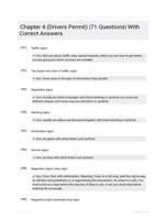 Chapter 4 (Drivers Permit) |71 Questions| With Correct Answers.