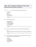 JIBC - GSO - Segment 5 Review Study Guide Questions and Correct Answers