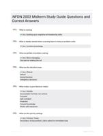 NFDN 2003 Midterm Study Guide Questions and Correct Answers