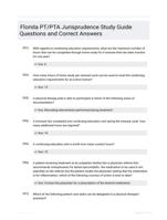 Florida PT/PTA Jurisprudence Study Guide Questions and Correct Answers