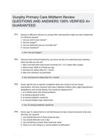 Dunphy Primary Care Midterm Review QUESTIONS AND ANSWERS 100% VERIFIED A+ GUARANTEED