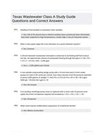 Texas Wastewater Class A Study Guide Questions and Correct Answers