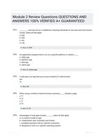 Module 2 Review Questions QUESTIONS AND ANSWERS 100% VERIFIED A+ GUARANTEED