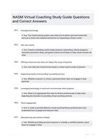 NASM Virtual Coaching Study Guide Questions and Correct Answers