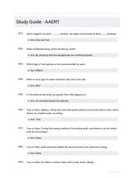 Study Guide - AAERT