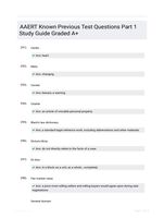 AAERT Known Previous Test Questions Part 1 Study Guide Graded A+