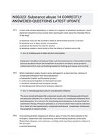 NSG323- Substance abuse 14 CORRECTLY ANSWERED QUESTIONS LATEST UPDATE