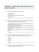 PMG202c - Chap3 Study Guide Questions and Correct Answers