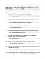 WGU C201 QUESTIONS AND ANSWERS 100% VERIFIED A+ GUARANTEED