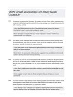 USPS virtual assessment 475 Study Guide Graded A+