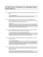 ATI CBC Level 1 Practice A w/ rationales Study Guide Rated A+