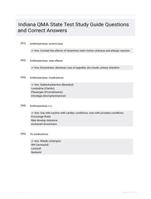 Indiana QMA State Test Study Guide Questions and Correct Answers