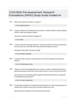 C224 WGU Pre-assessment: Research Foundations (PAHO) Study Guide Graded A+