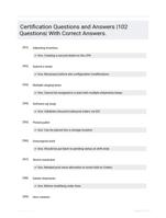 Certification Questions and Answers |102 Questions| With Correct Answers.