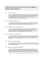 Interview Questions and Answers (complete) Study Guide Rated A+