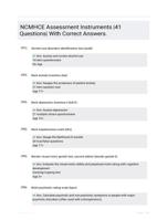 NCMHCE Assessment Instruments |41 Questions| With Correct Answers.