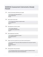 NCMHCE Assessment Instruments Already Passed