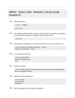 MRSO - Static Field - Module 2 Study Guide Graded A+