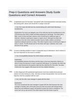 Prep-U Questions and Answers Study Guide Questions and Correct Answers