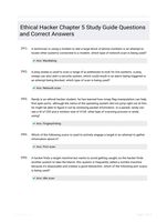 Ethical Hacker Chapter 5 Study Guide Questions and Correct Answers