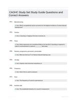 CAOHC Study Set Study Guide Questions and Correct Answers