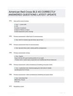 American Red Cross BLS 45 CORRECTLY ANSWERED QUESTIONS LATEST UPDATE