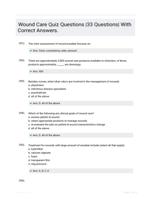 Wound Care Quiz Questions |33 Questions| With Correct Answers.