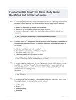 Fundamentals Final Test Bank Study Guide Questions and Correct Answers