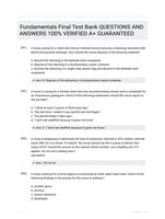 Fundamentals Final Test Bank QUESTIONS AND ANSWERS 100% VERIFIED A+ GUARANTEED