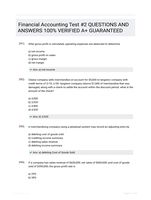 Financial Accounting Test #2 QUESTIONS AND ANSWERS 100% VERIFIED A+ GUARANTEED